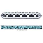 Dreamtime Crystal DC 77730 Rondelle Spacer Bars 5 Hole Denim Blue/Silver